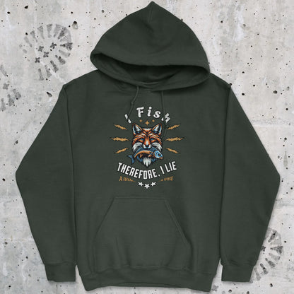 Forest Green, I Fish, Therefore I Lie... A Little Hoodie – fish-room