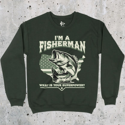 Forest Green, Fisherman Superpower Sweatshirt – fish-room