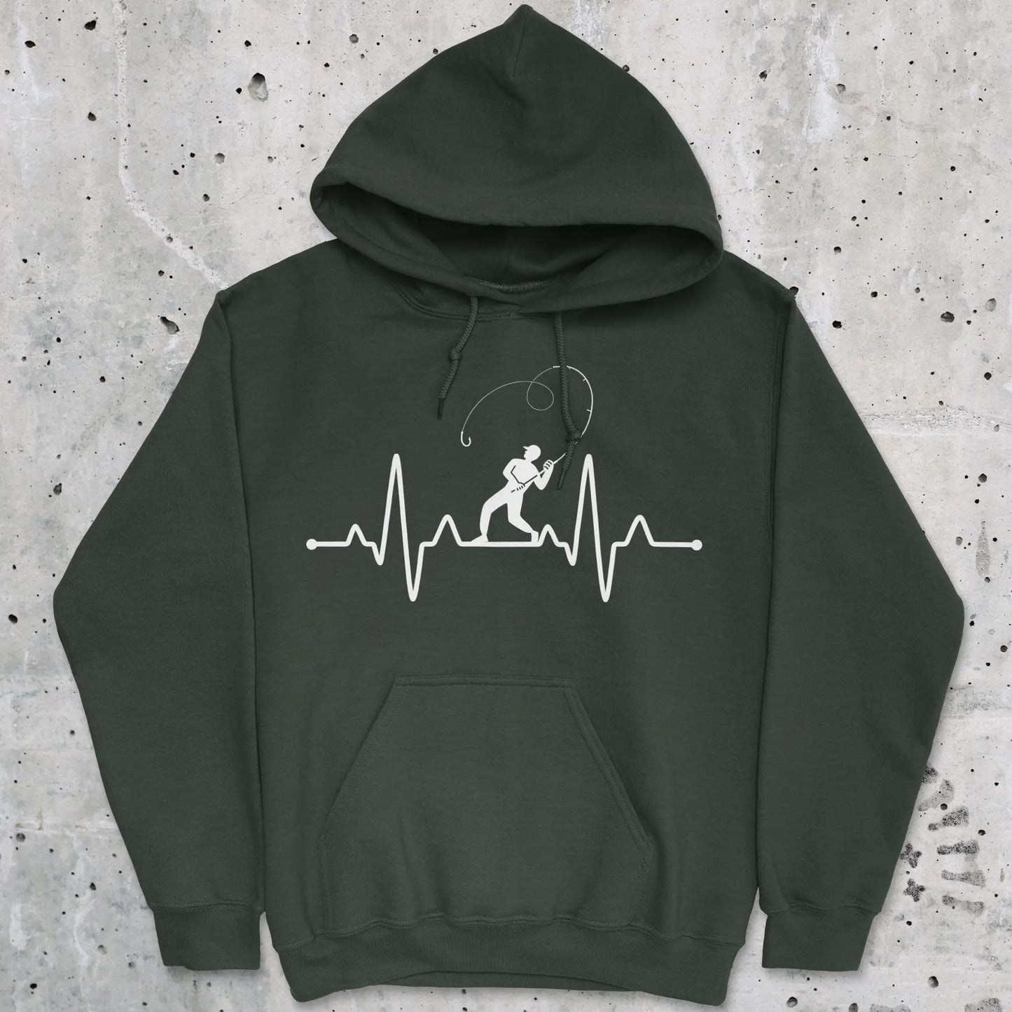 Forest Green, Fisherman's Heart Line Hoodie – fish-room