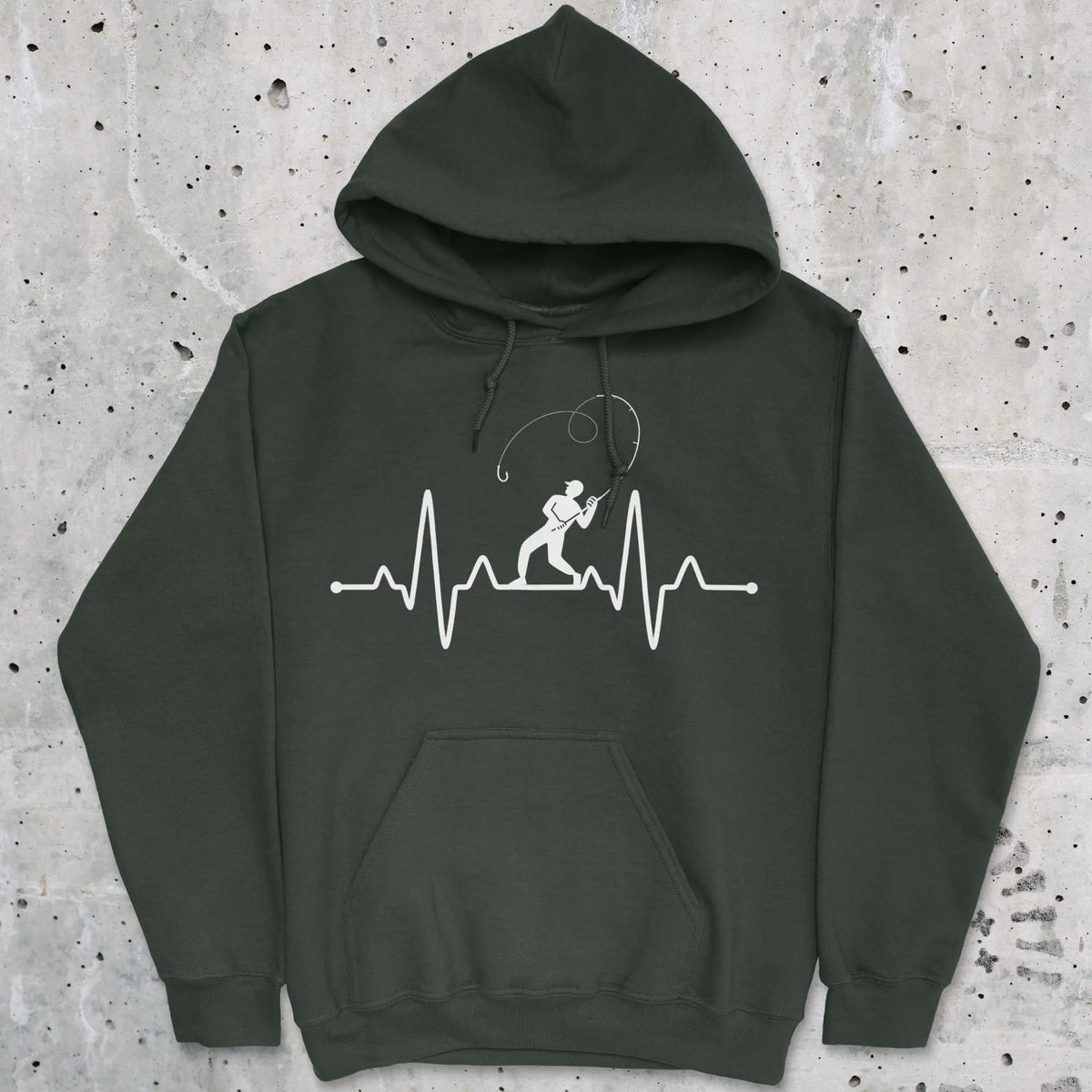 Forest Green, Fisherman's Heart Line Hoodie – fish-room