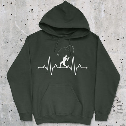 Forest Green, Fisherman's Heart Line Hoodie – fish-room
