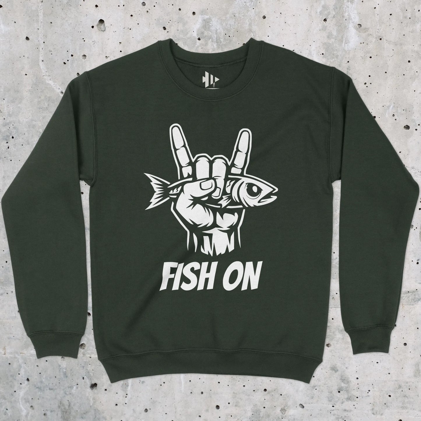 Forest Green, Fish On Sweatshirt – fish-room