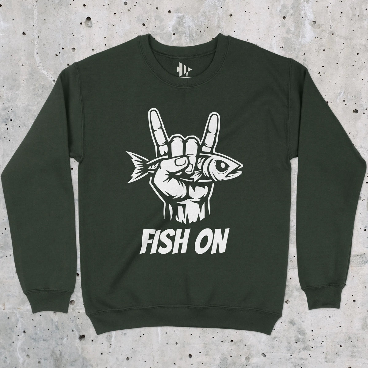 Forest Green, Fish On Sweatshirt – fish-room