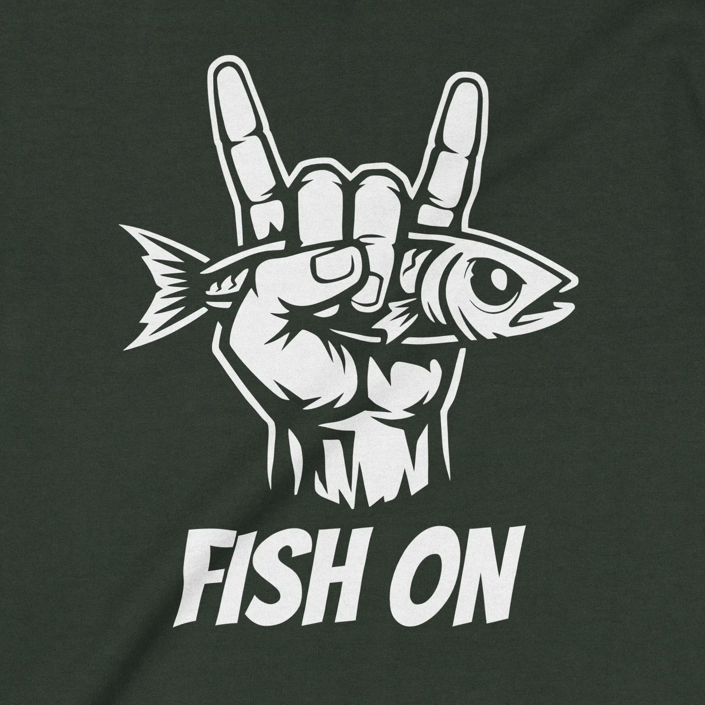 Forest Green, Fish On Sweatshirt – fish-room