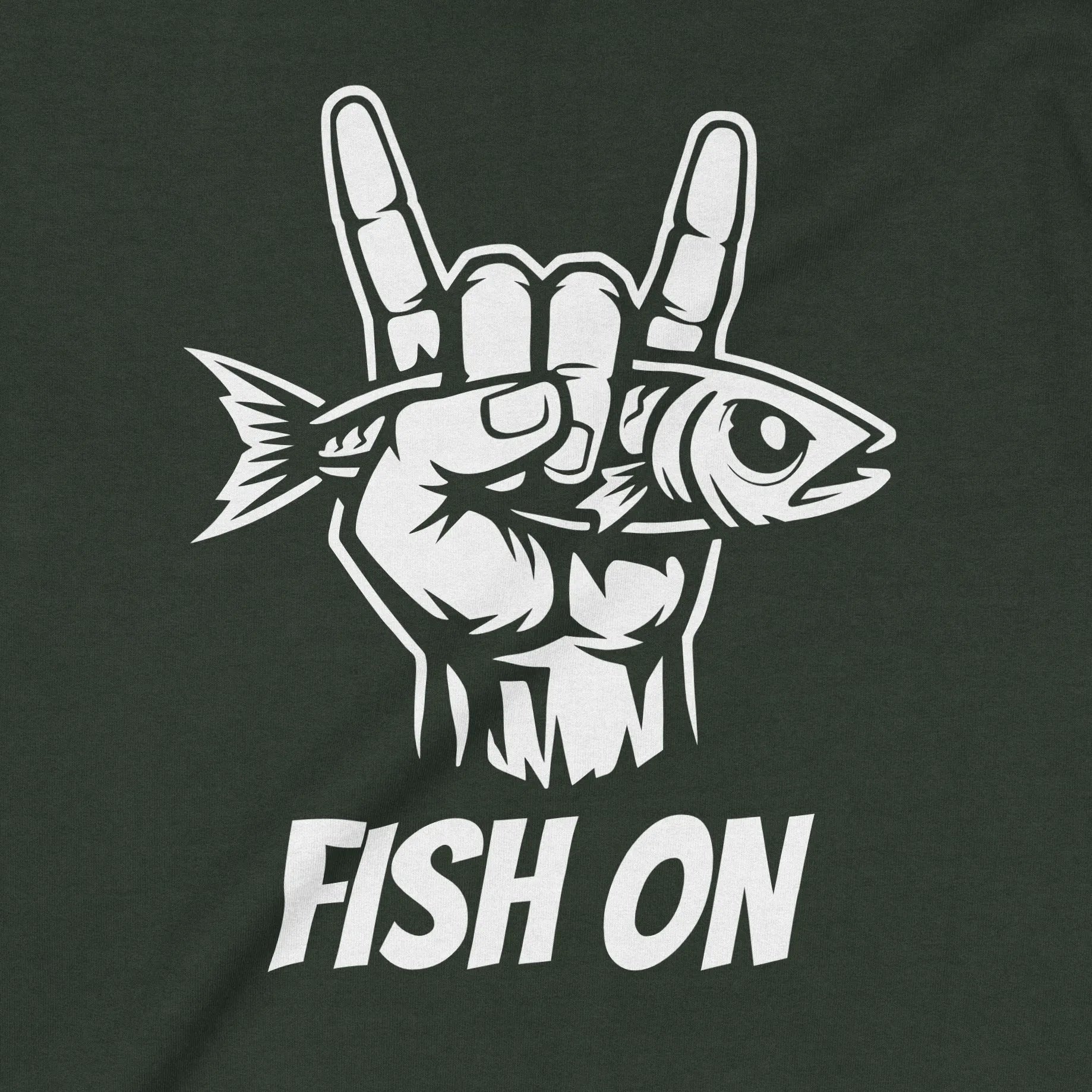 Forest Green, Fish On Sweatshirt – fish-room