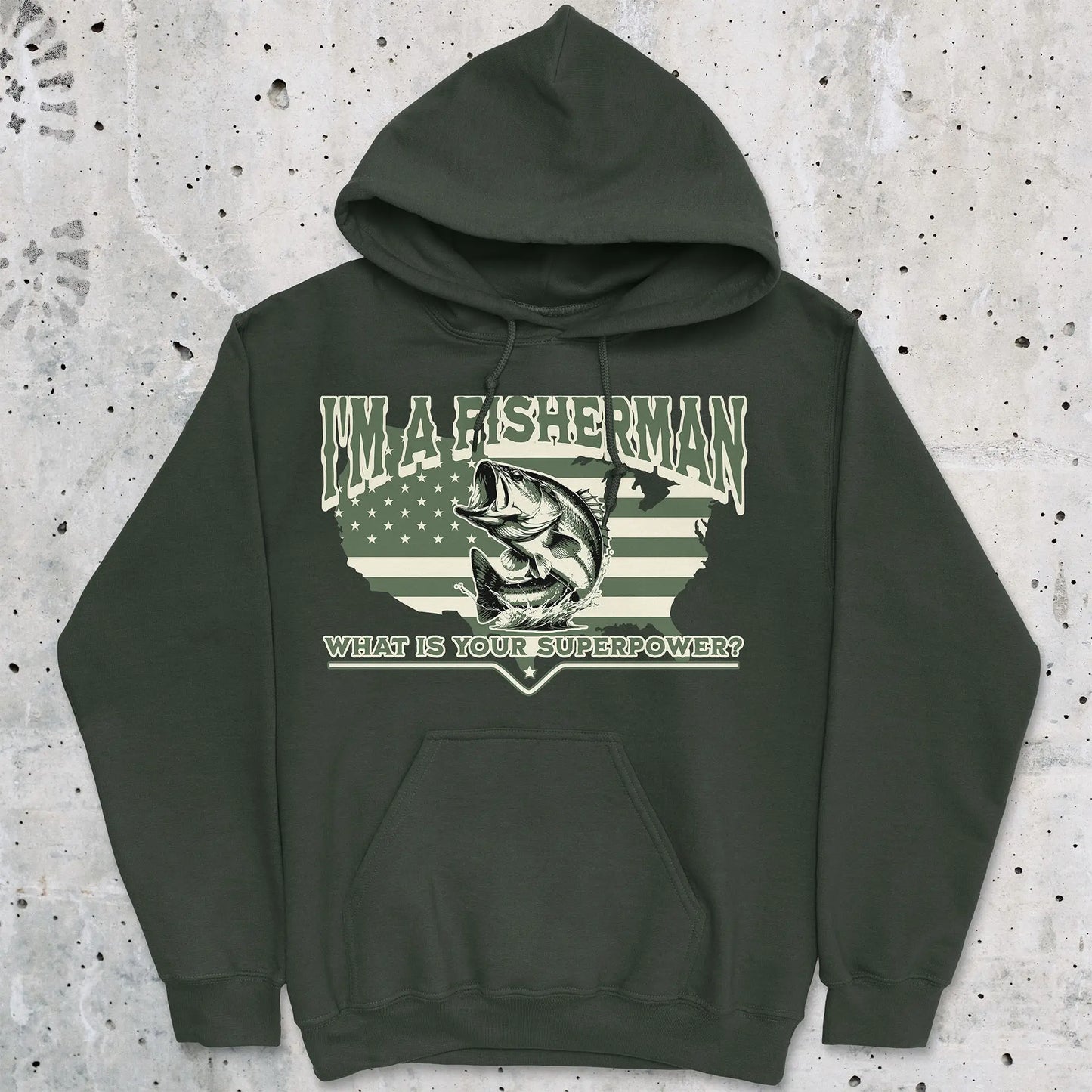Forest Green, Fisherman Superpower Hoodie – fish-room