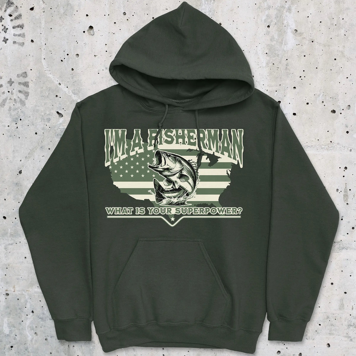 Forest Green, Fisherman Superpower Hoodie – fish-room