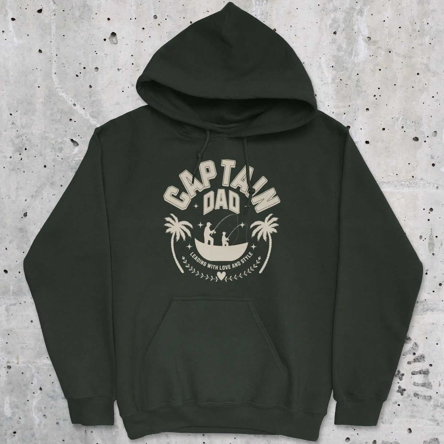 Forest Green, Captain Dad Hoodie – fish-room