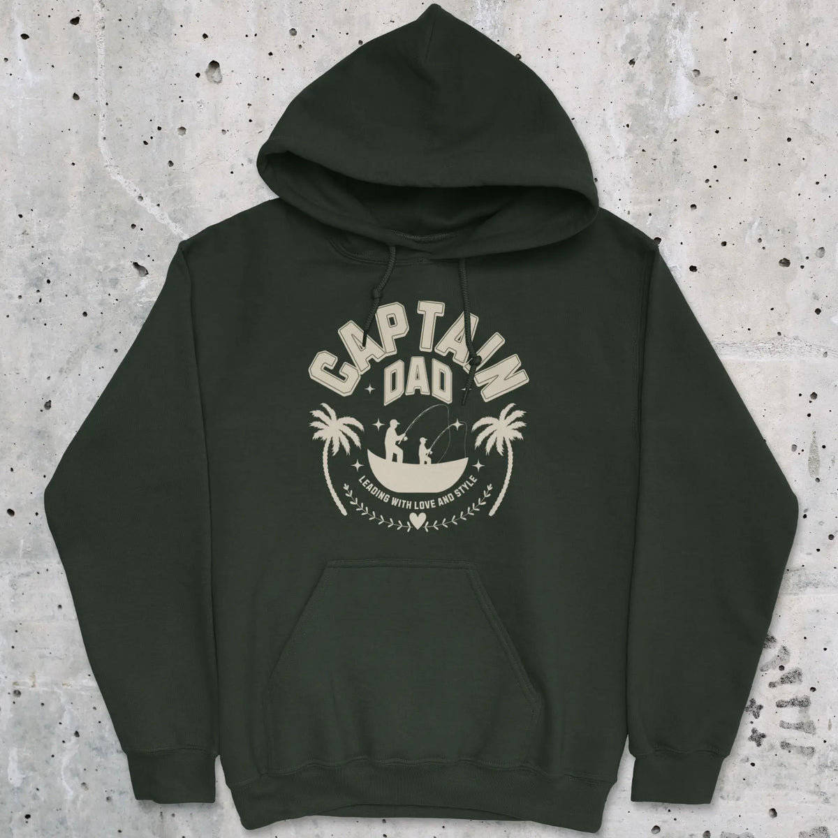 Forest Green, Captain Dad Hoodie – fish-room