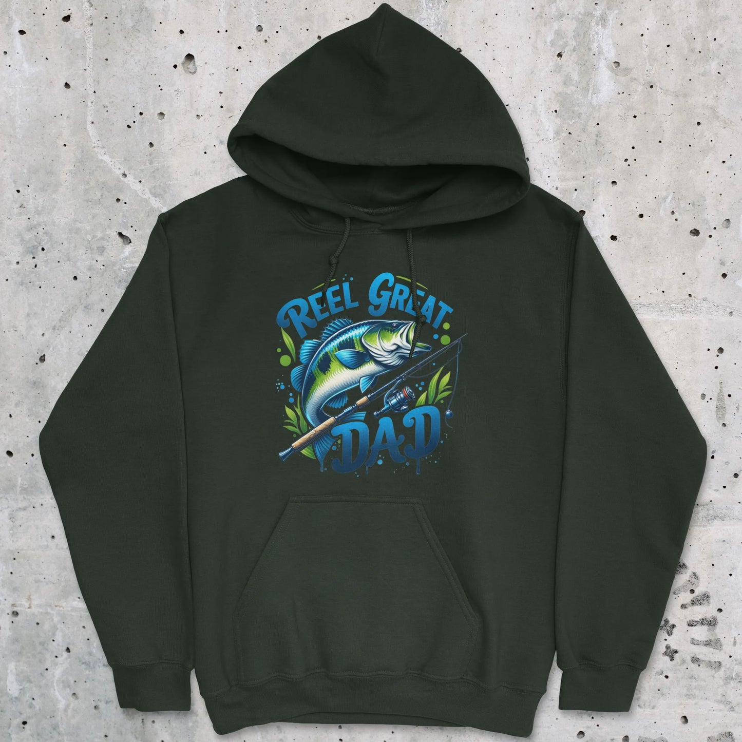 Forest Green, Reel Great Dad Hoodie – fish-room