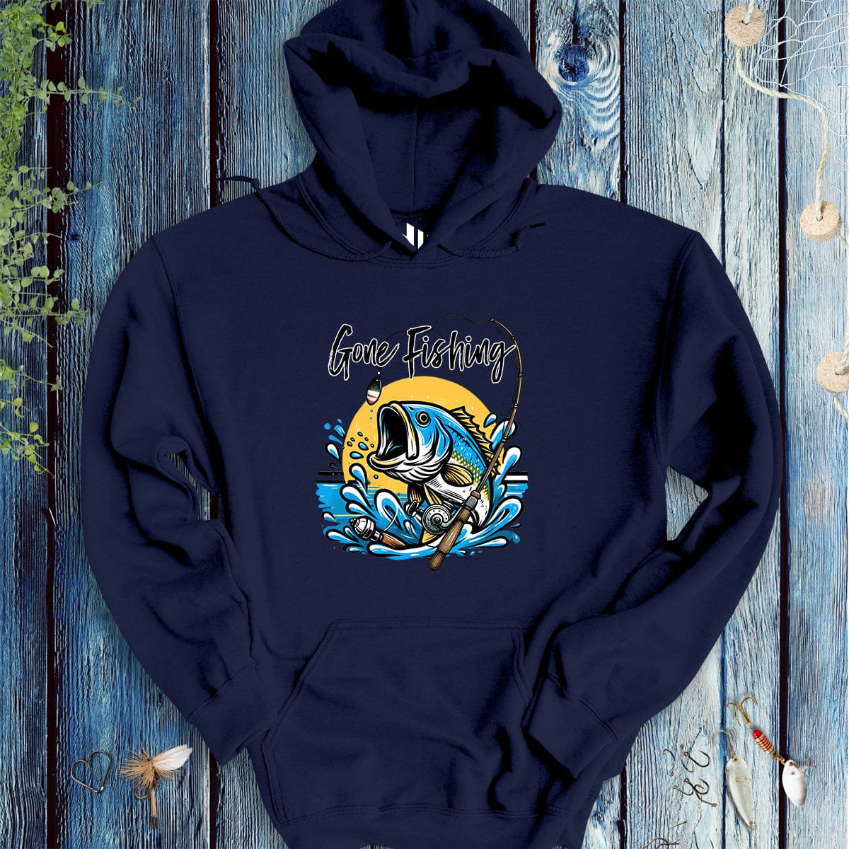 Gone Fishing Hoodie - FISH - ROOM LLC