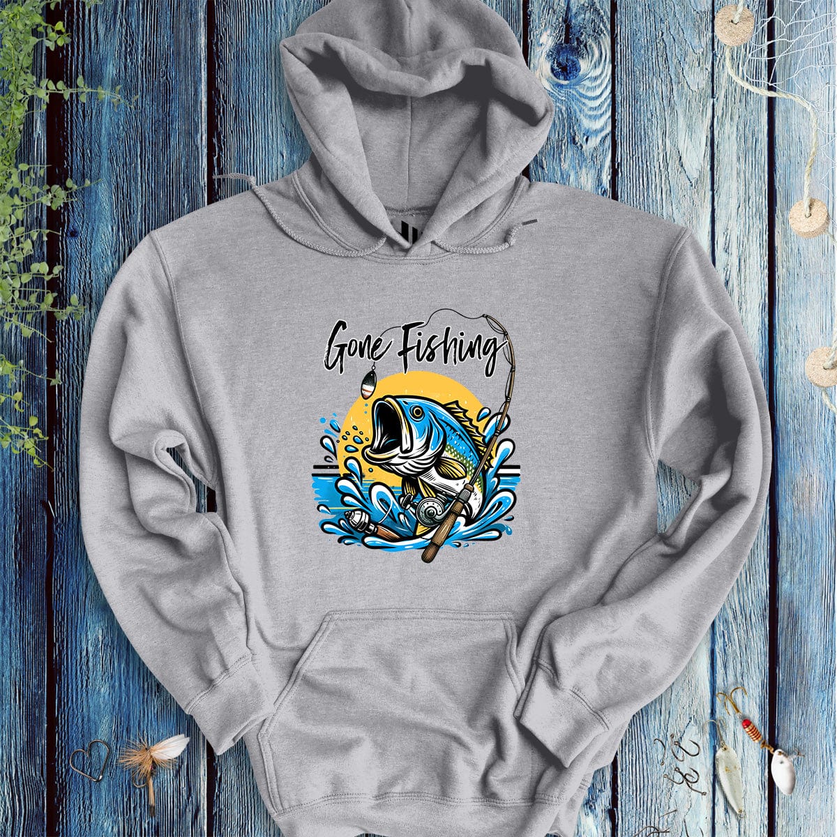 Gone Fishing Hoodie - FISH - ROOM LLC