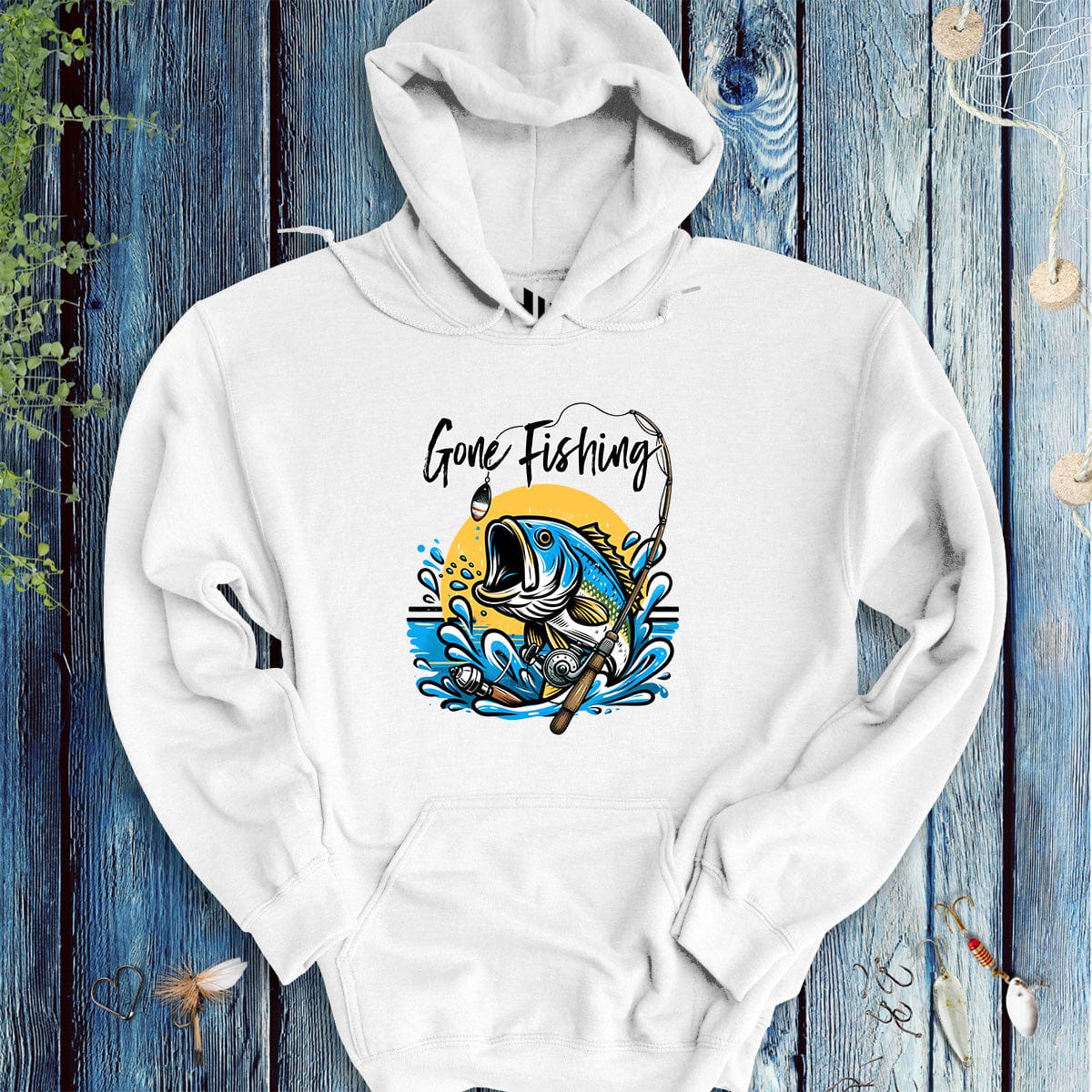 Gone Fishing Hoodie - FISH - ROOM LLC