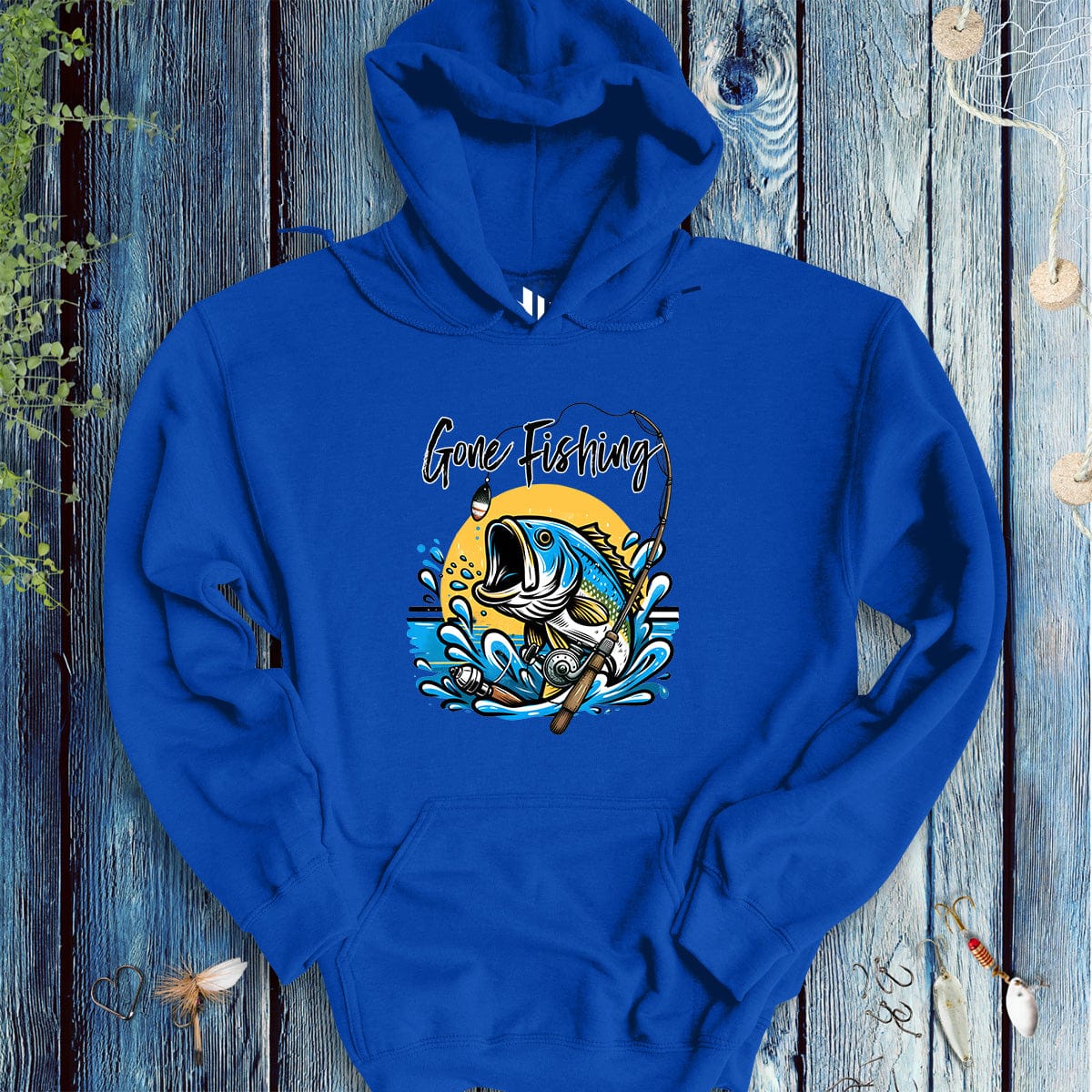 fish-room llc Hoodie Royal / S Gone Fishing Hoodie