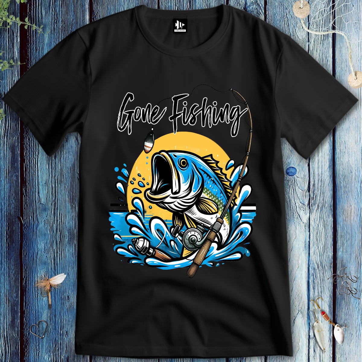 fish-room llc T-Shirt Black / S Gone Fishing T-Shirt