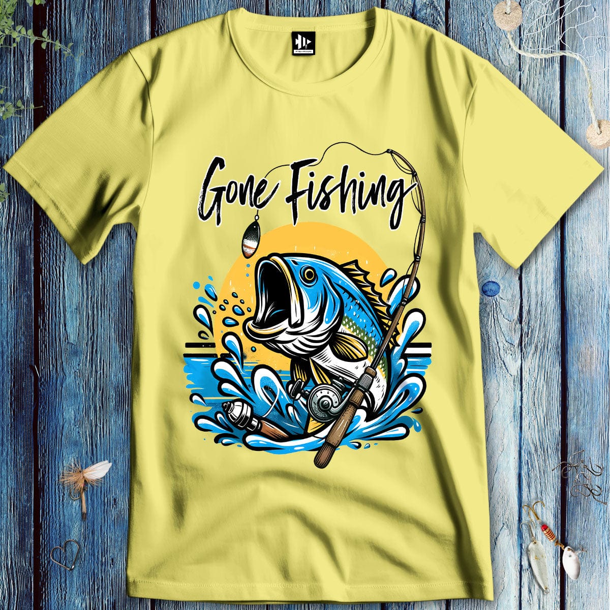 fish-room llc T-Shirt Cornsilk / S Gone Fishing T-Shirt