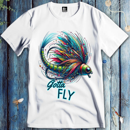 fish-room llc T-Shirt White / S Gotta Fly T-Shirt