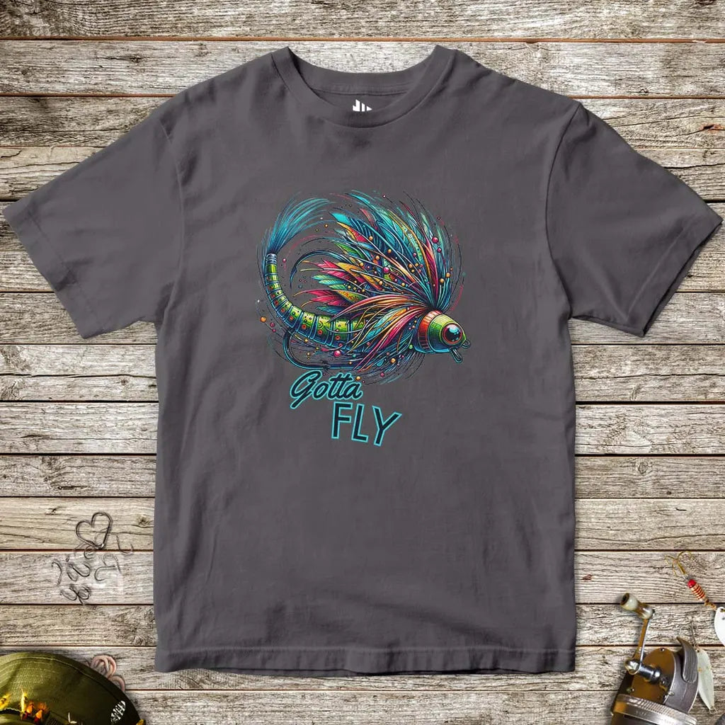 Gotta Fly Tee for Kids Charcoal Kids T-Shirt