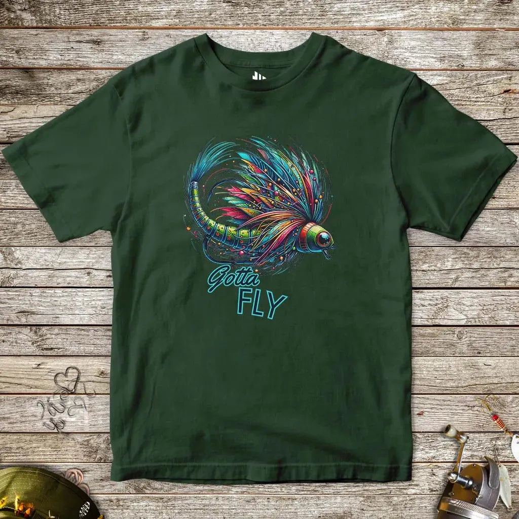 Gotta Fly Tee for Kids Forest Green Kids T-Shirt