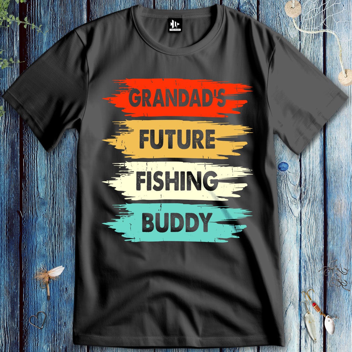 fish-room llc T-Shirt Dark Heather / S Grandad's Future Fishing Buddy T-Shirt