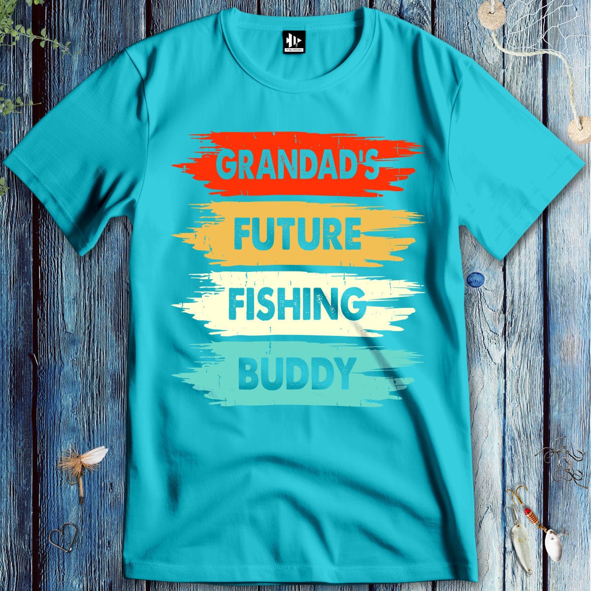 fish-room llc T-Shirt Tropical Blue / S Grandad's Future Fishing Buddy T-Shirt