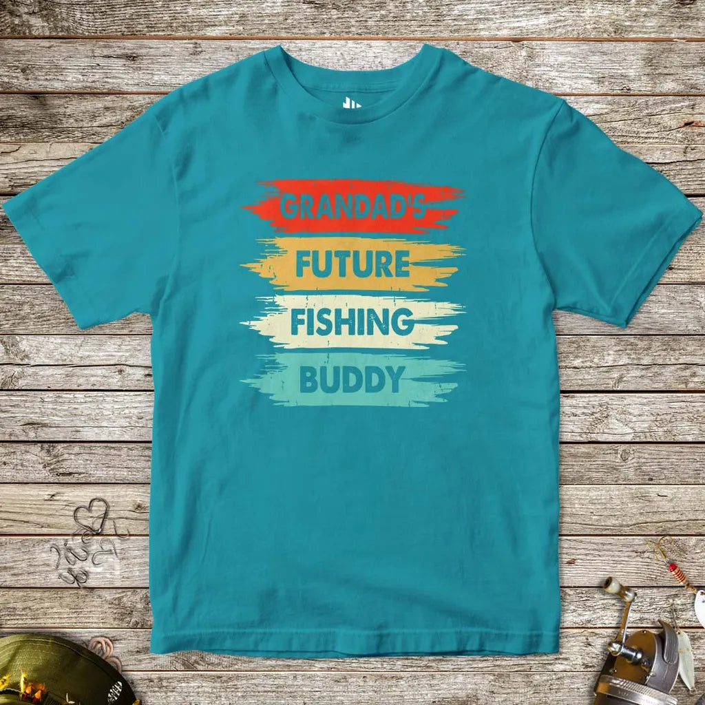 Tropical Blue, Grandad's Future Fishing Buddy Tee for Kids – fish-room