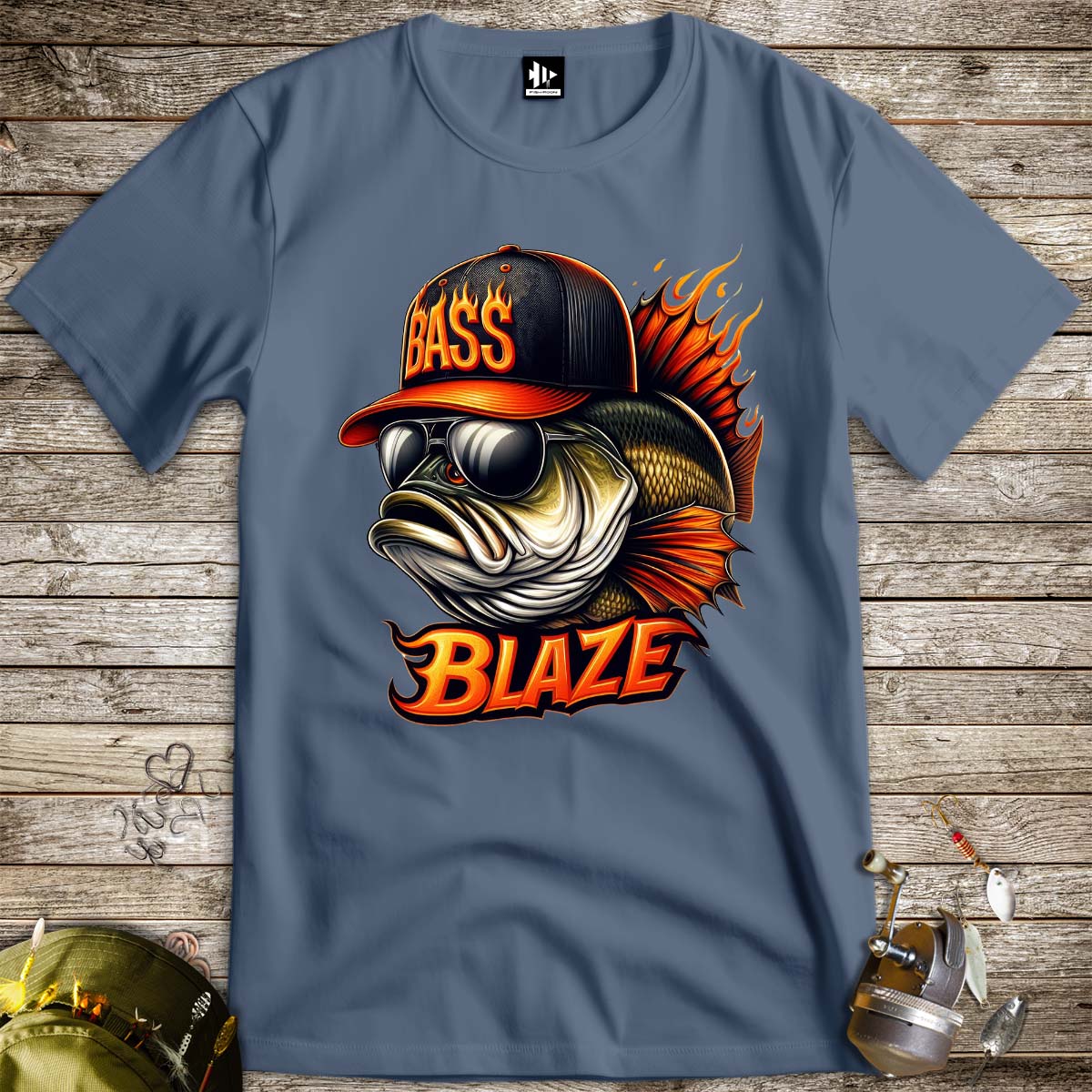 Bass Blaze Tee-funny fishing t shirt-FISH-ROOM LLC