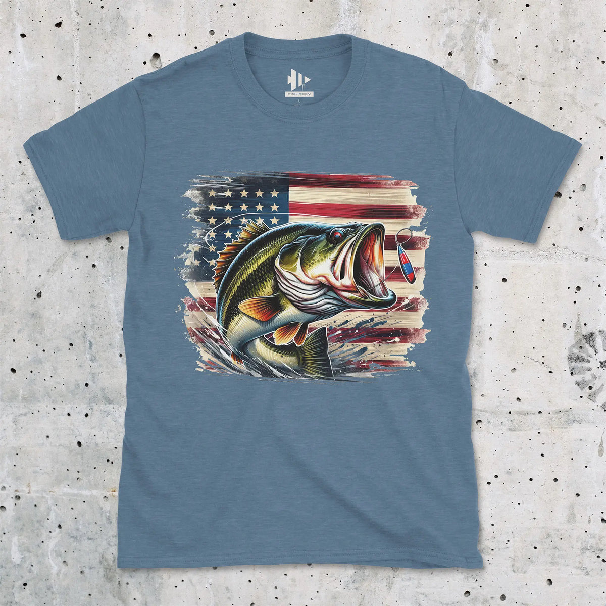 Heather Indigo, American Bass Tee – fish-room