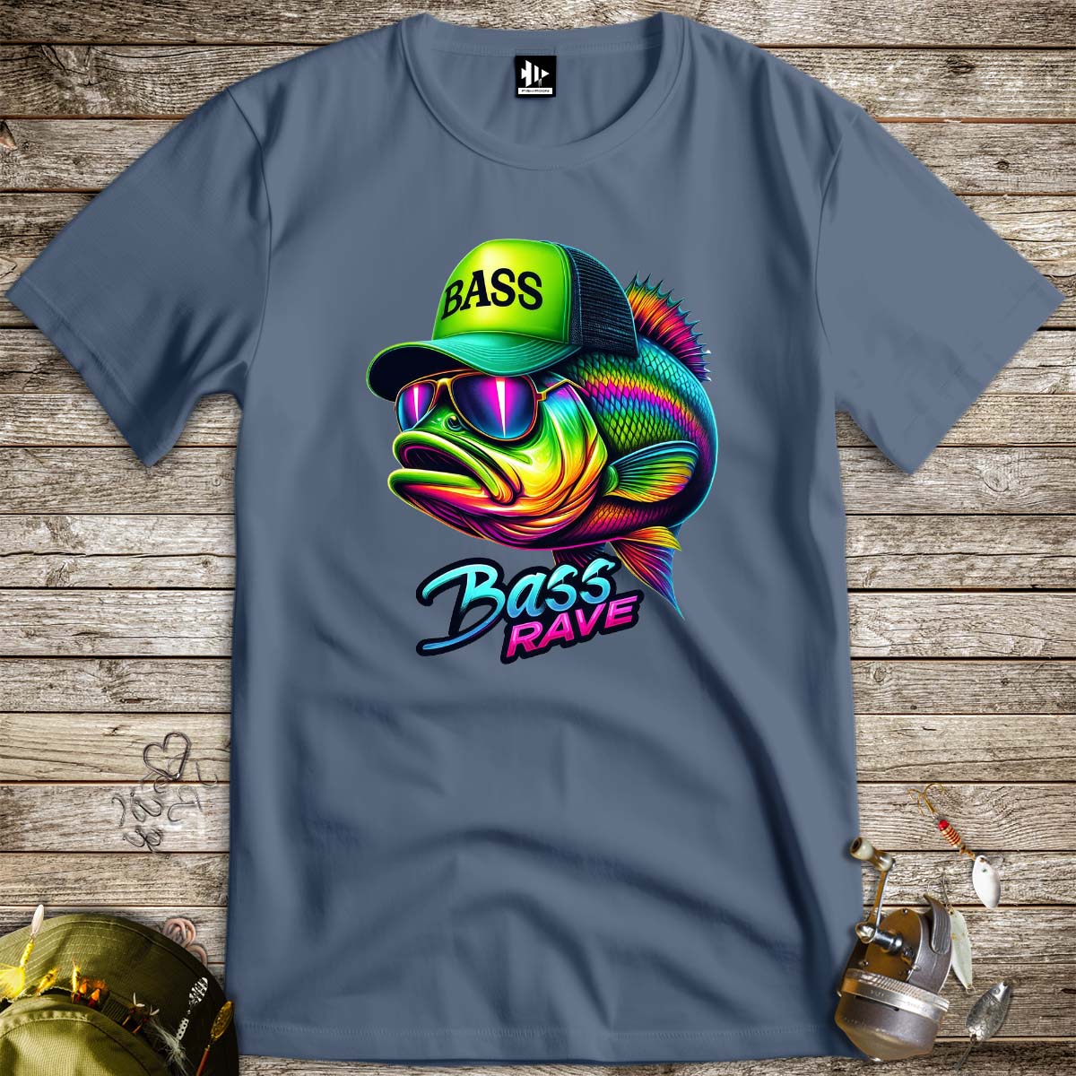 Bass Rave Tee-funny fishing t shirt-FISH-ROOM LLC