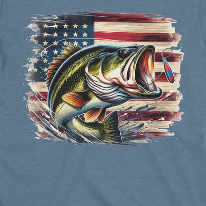 American Bass Tee Heather Indigo T-Shirt