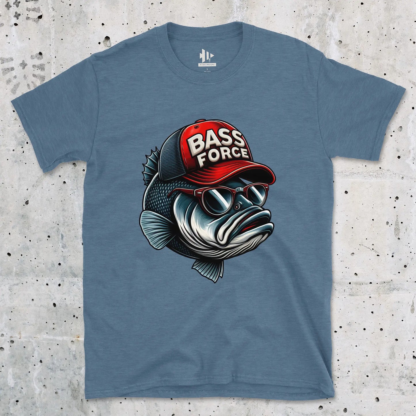 Heather Indigo, Bass Force Tee – fish-room