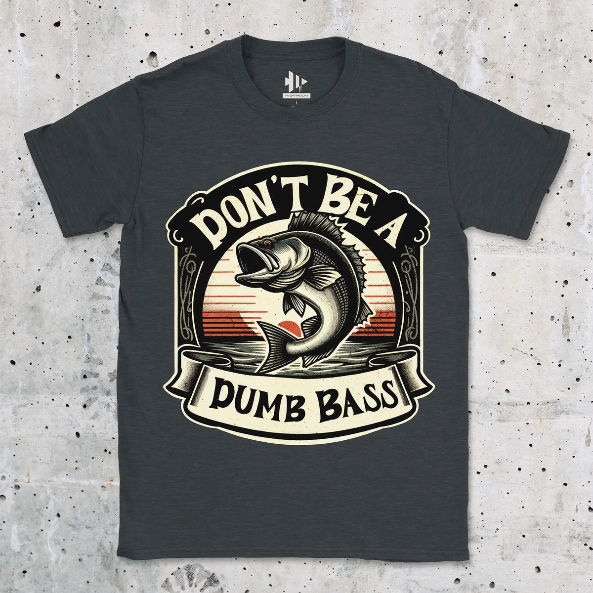 Heather Navy, Don't Be a Dumb Bass Tee – fish-room
