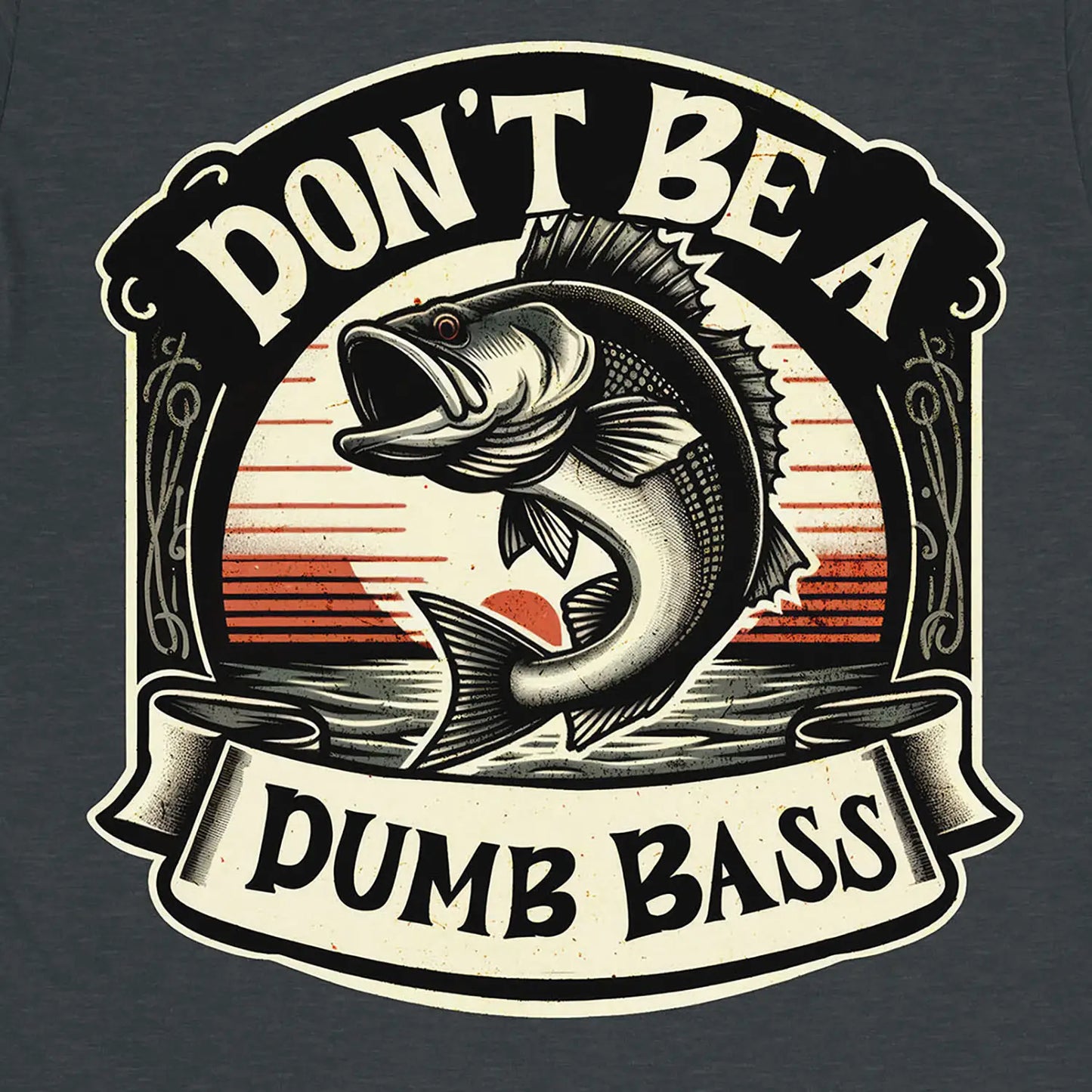Heather Navy, Don't Be a Dumb Bass Tee – fish-room