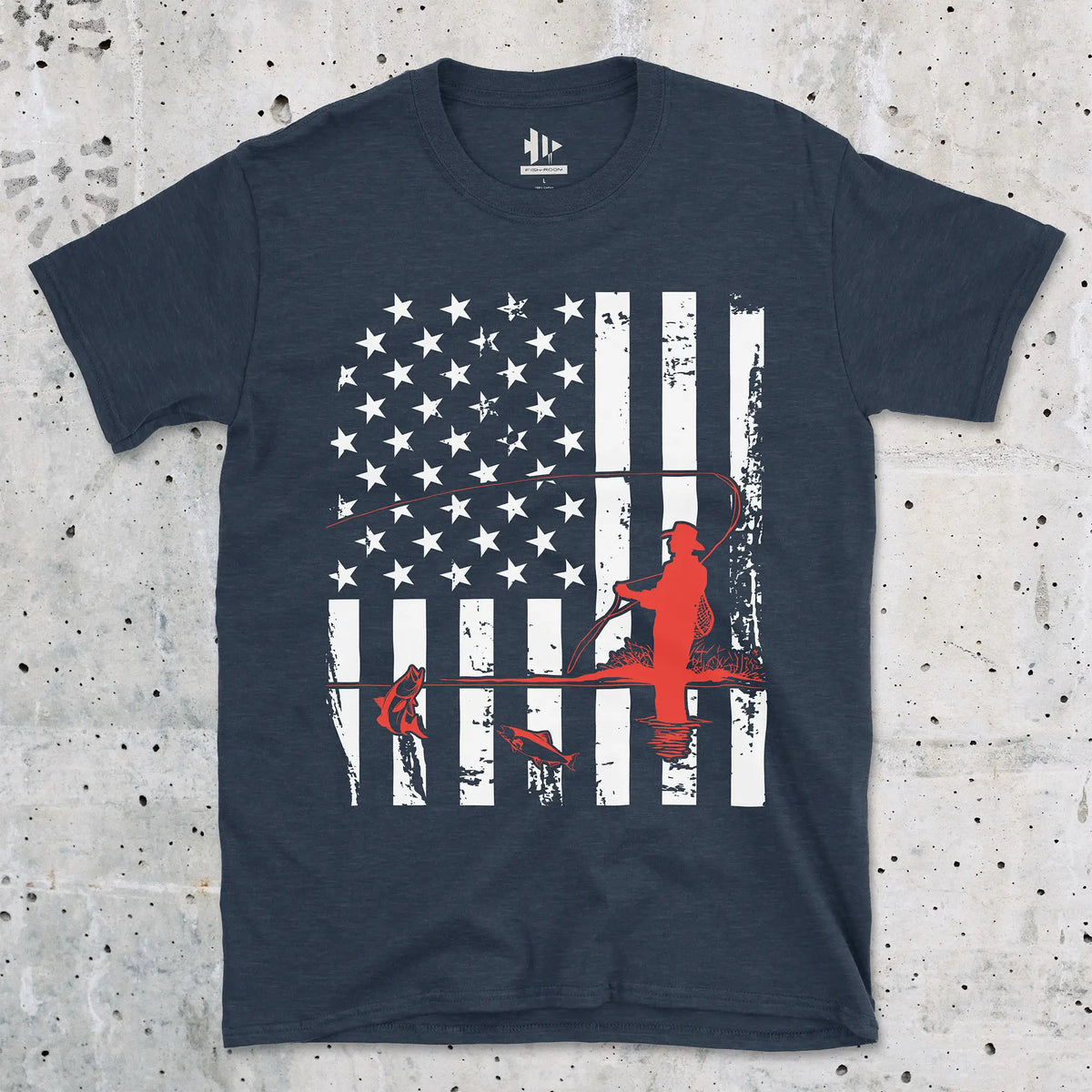 Heather Navy, Fishing USA Tee – fish-room