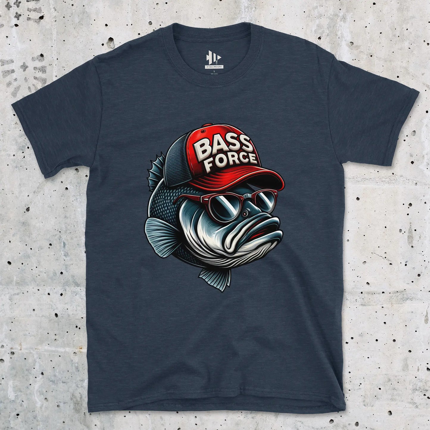Heather Navy, Bass Force Tee – fish-room