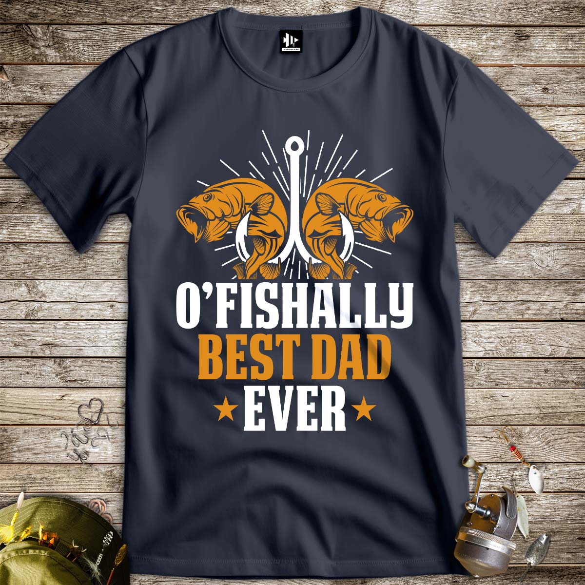 O'Fishally Best Dad Ever Tee-funny fishing t shirt-FISH-ROOM LLC