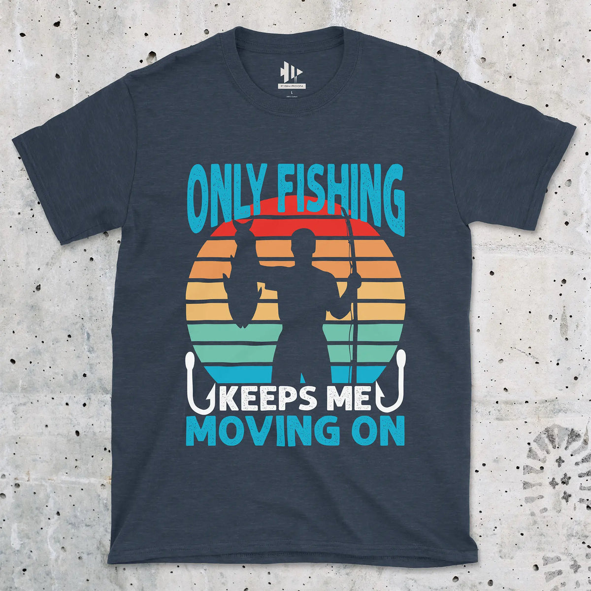 Heather Navy, Fishing Keep Me Moving Tee – fish-room