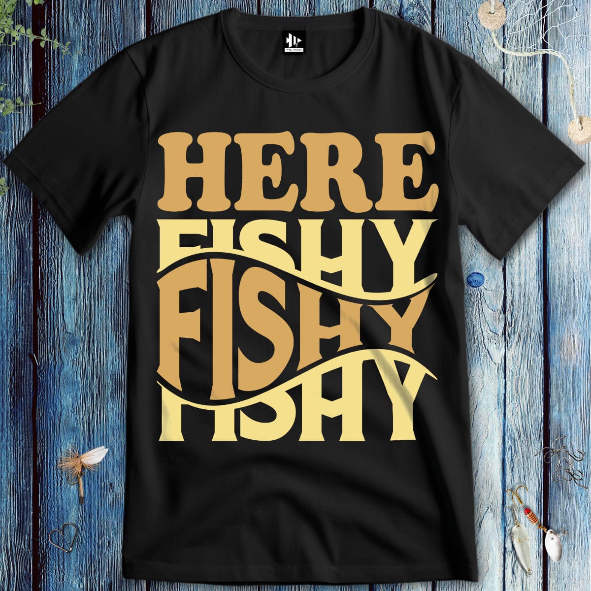 fish-room llc T-Shirt Black / S Here Fishy Fishy T-Shirt