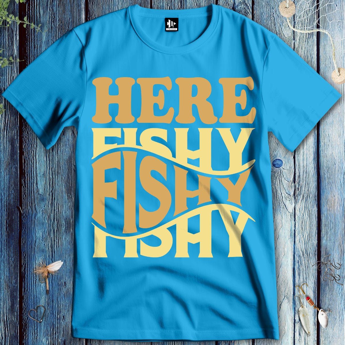 fish-room llc T-Shirt Sapphire / S Here Fishy Fishy T-Shirt