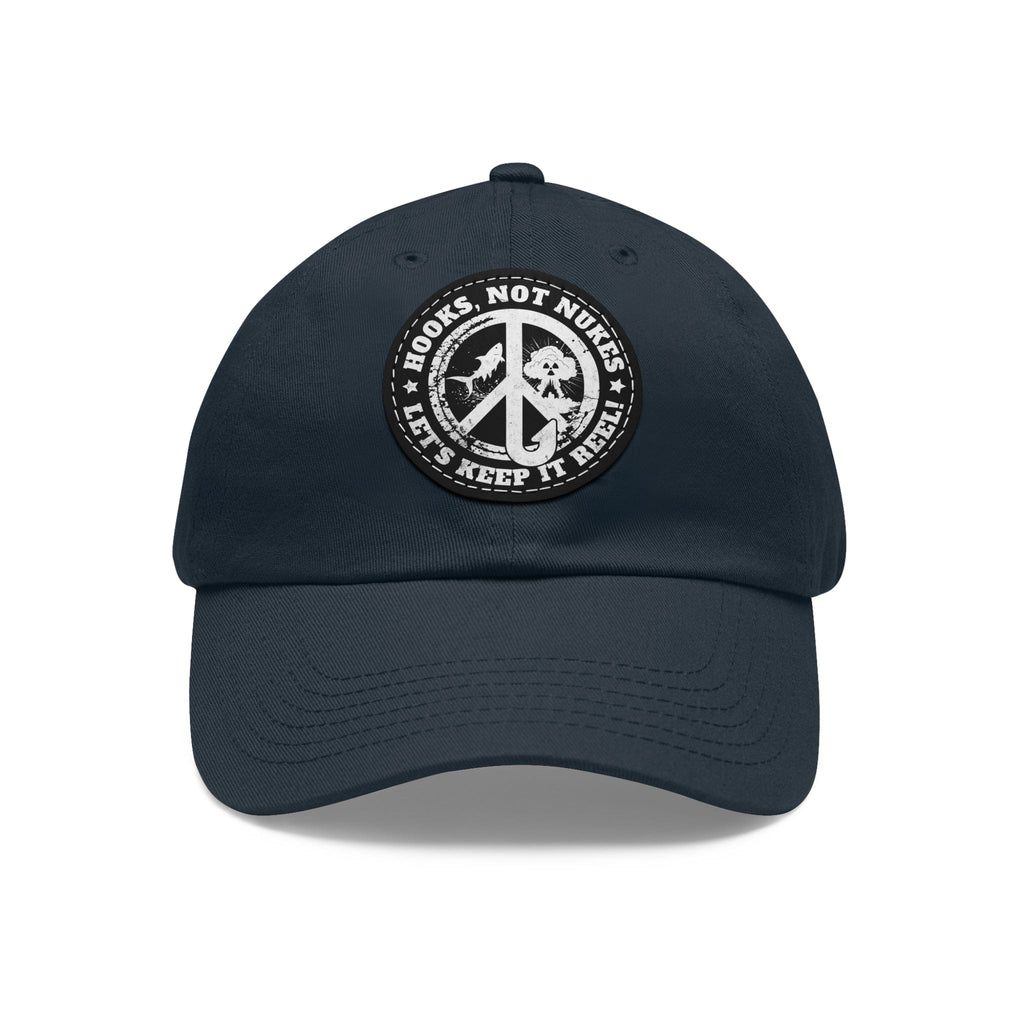 Hooks, Not Nukes – Let’s Keep It Reel! Dad Hat - FISH - ROOM LLC