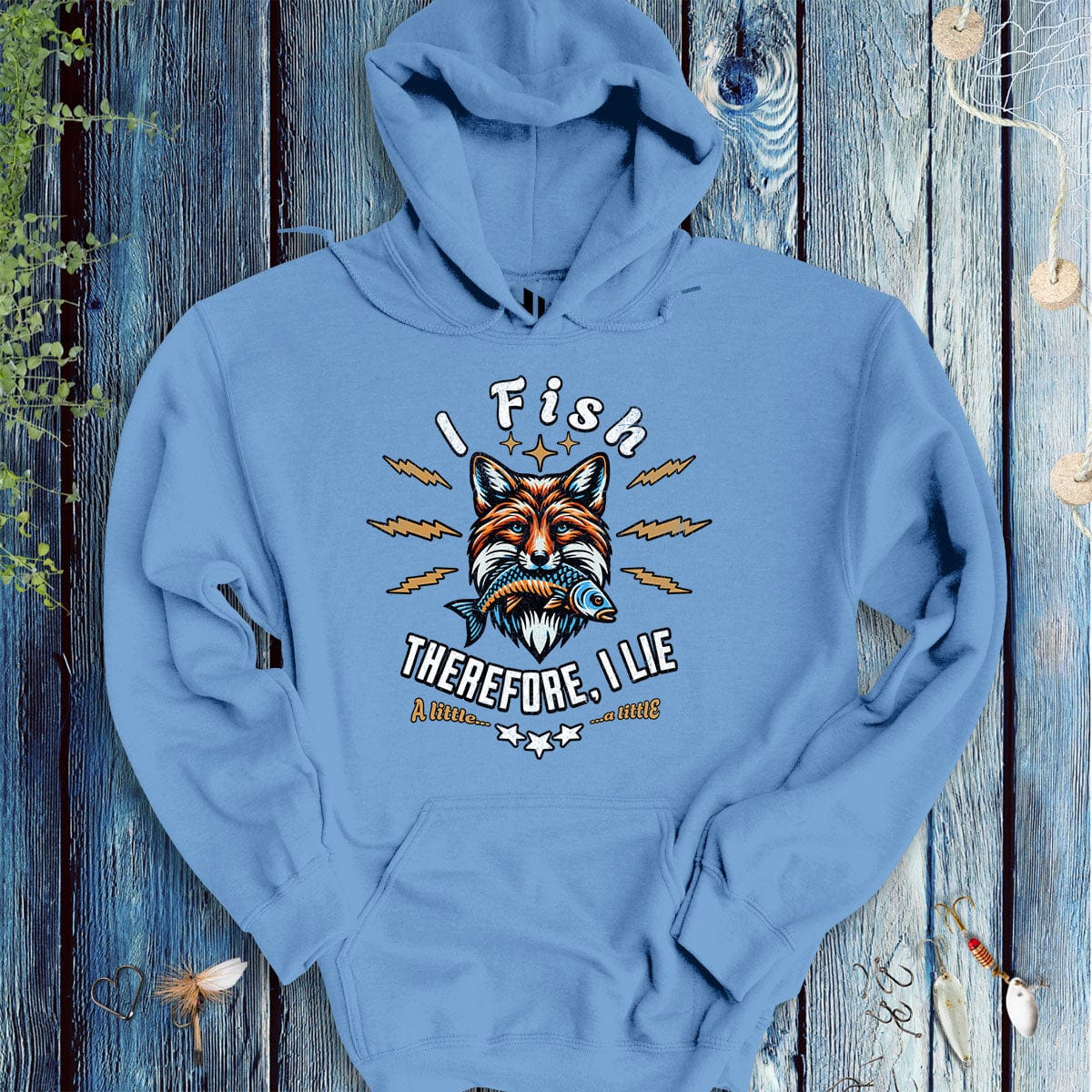 fish-room llc Hoodie Carolina blue / S I Fish, Therefore I Lie... A Little Hoodie