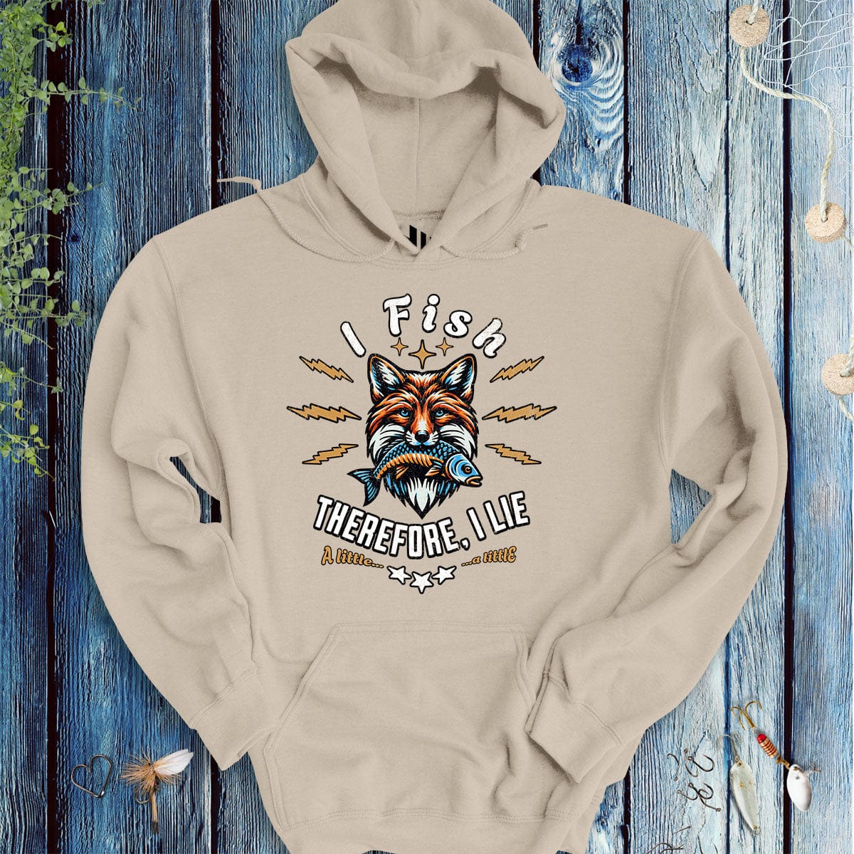 fish-room llc Hoodie Sand / S I Fish, Therefore I Lie... A Little Hoodie