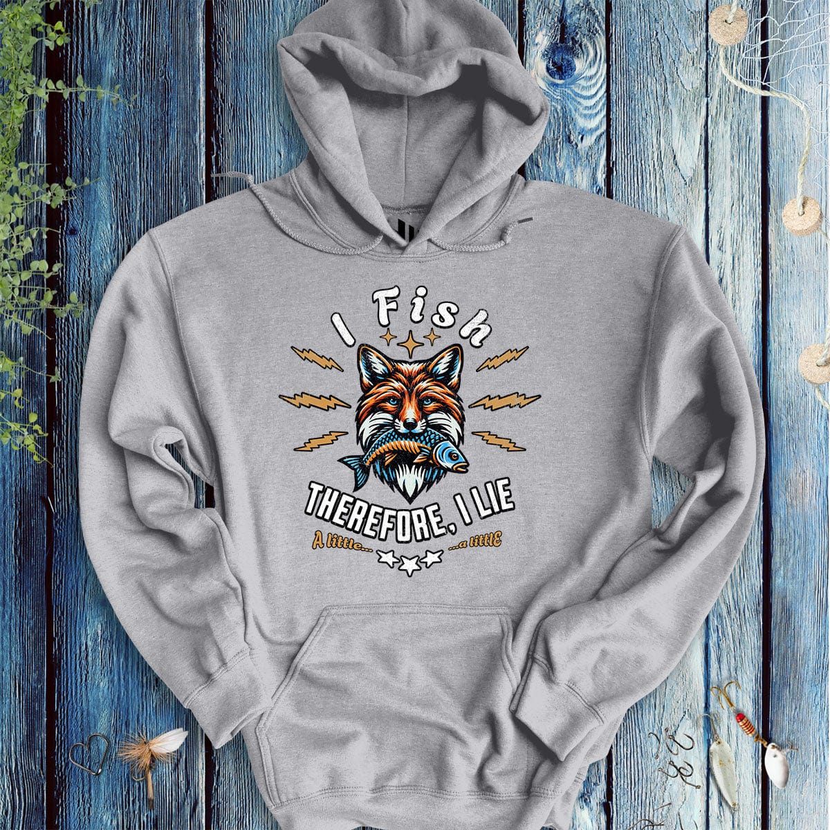 fish-room llc Hoodie Sport Grey / S I Fish, Therefore I Lie... A Little Hoodie