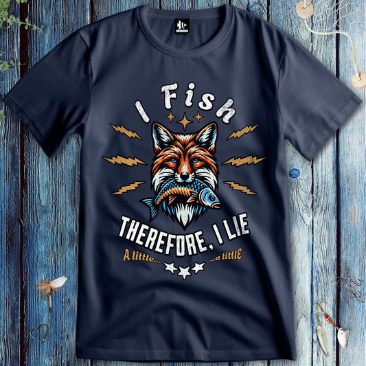 fish-room llc T-Shirt Navy / S I Fish, Therefore I Lie... A Little T-Shirt