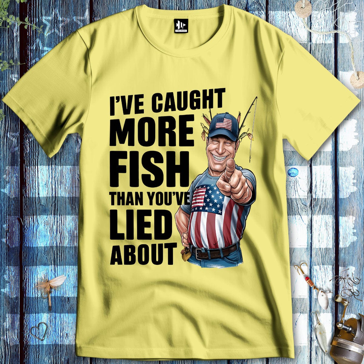 fish-room llc T-Shirt Cornsilk / S I've Caught More Fish Than You Lied About USA T-Shirt