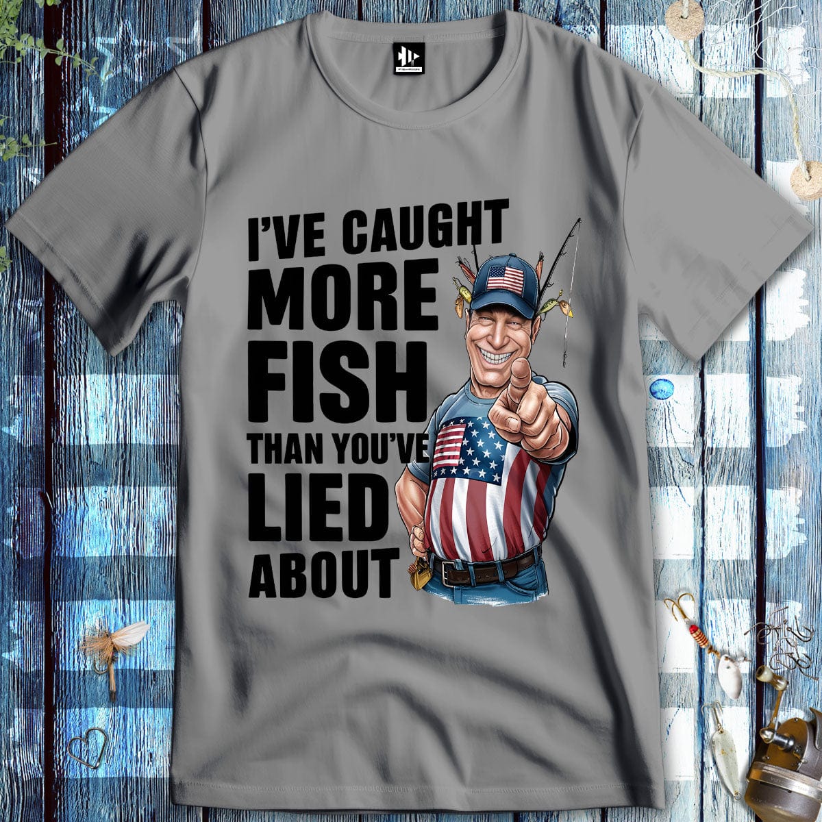 fish-room llc T-Shirt Sport Grey / S I've Caught More Fish Than You Lied About USA T-Shirt