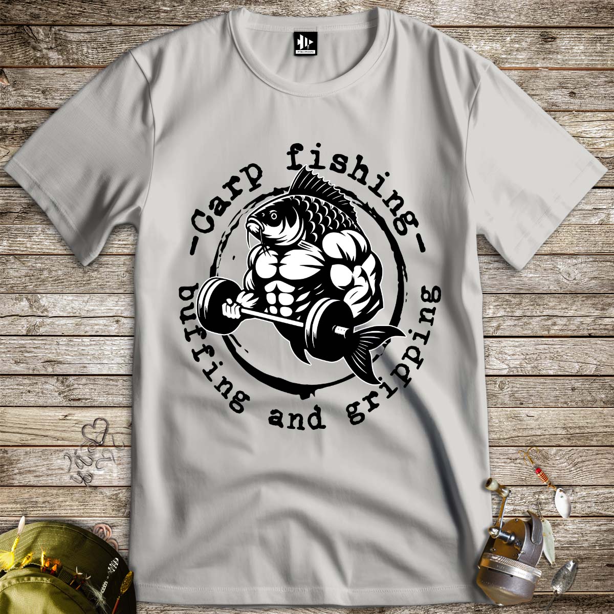 Carp Fishing, Buffing and Gripping Tee-funny fishing t shirt-FISH-ROOM LLC