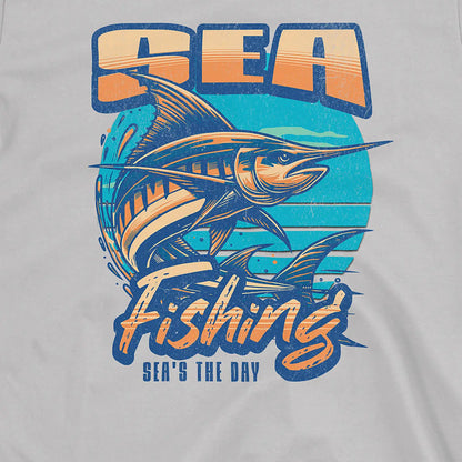 Ice Grey, Sea Fishing, Sea's the day  Tee – fish-room