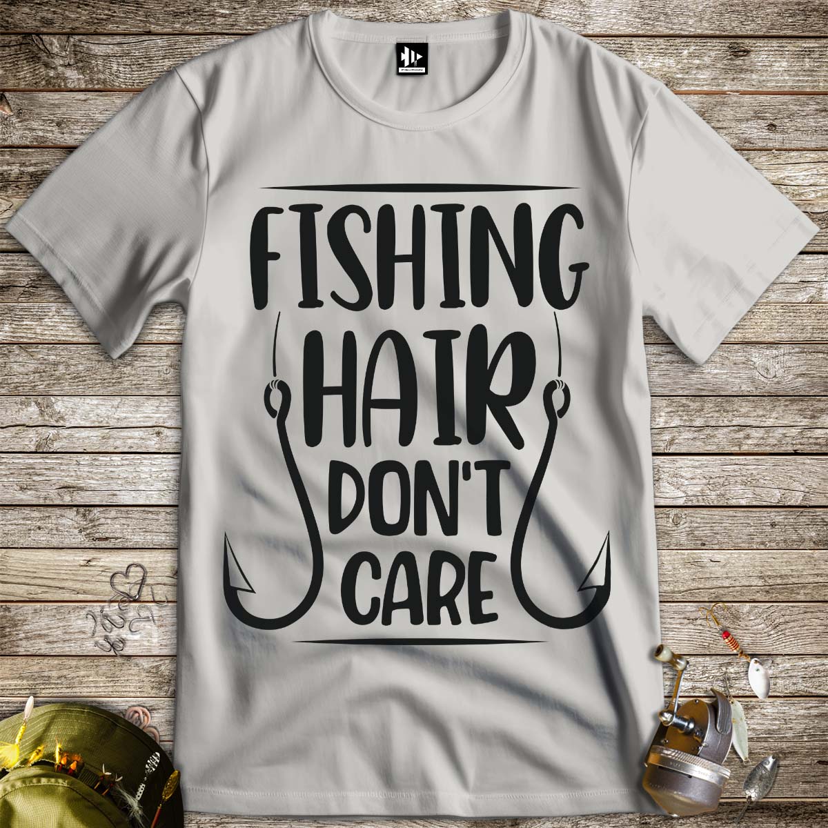 Fishing Hair Don't Care Tee-funny fishing t shirt-FISH-ROOM LLC