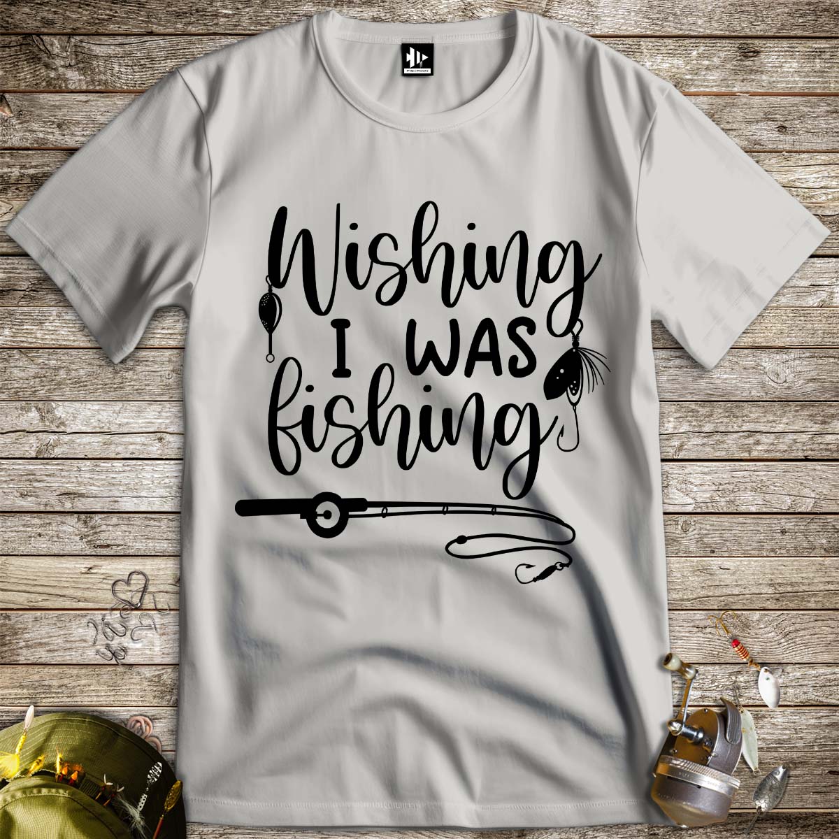 Wishing I was Fishing Tee-funny fishing t shirt-FISH-ROOM LLC